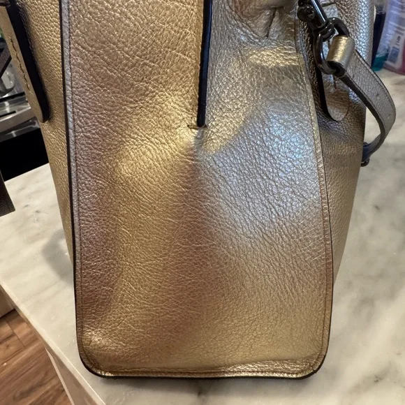 Coach Metallic Gold Shoulder Bag - Picture 5 of 13
